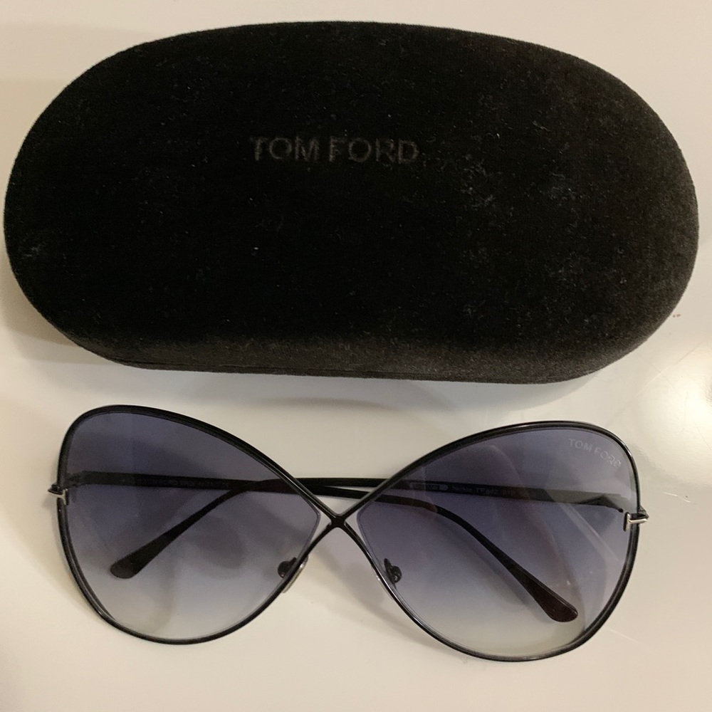 Tom Ford 100% Authentic Nickie Metal Butterfly Sunglasses TF 842